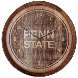 wine barrel top clock with Penn State